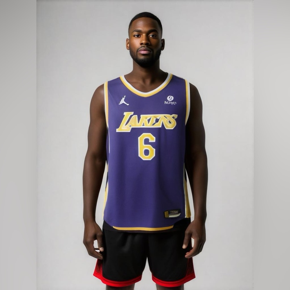 Nike Men's Dri-Fit LeBron James Los Angeles Lakers Jersey, Size XL - Picture 1 of 4